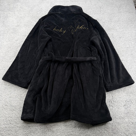 Baby Phat Other - Vintage Baby Phat Bath Robe Women Small/Medium Black Long Belted Embroidered Y2K